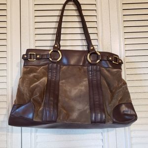 Tommy Hilfiger Handbag Leather Green Brown